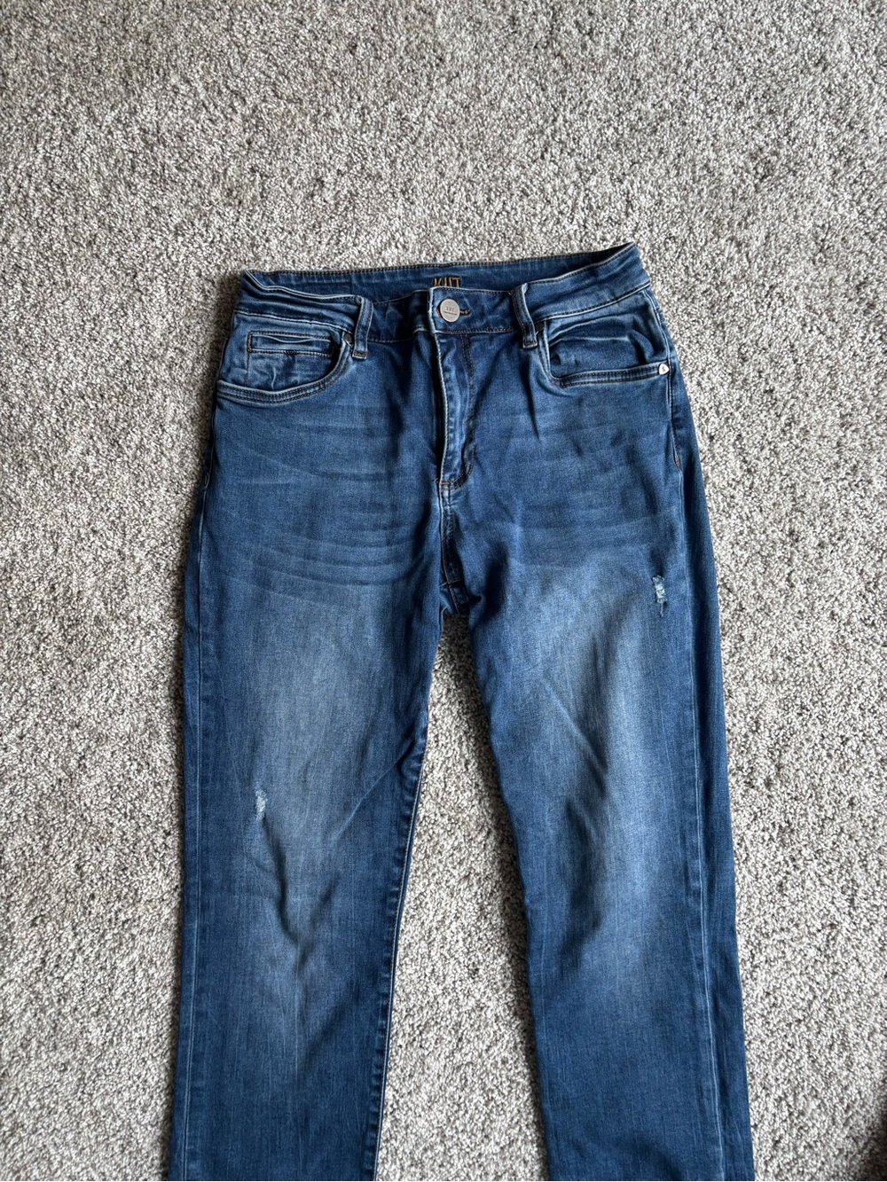 Kut from the Kloth Straight Leg Jeans in Dark Blue Wash